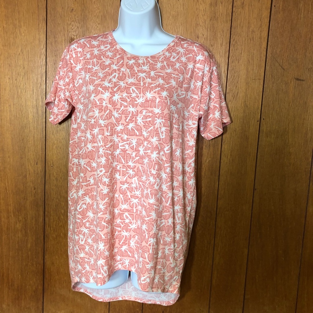 LuLaRoe Gracie hi-lo palm print top size 14 NWOT